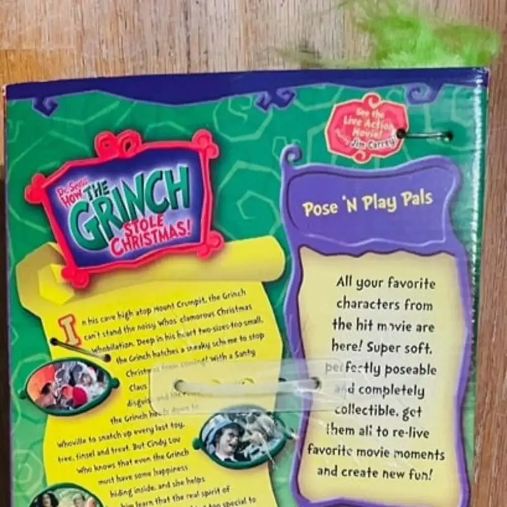 VINTAGE 2000 Grinch Pose N’ Play Pals - MINT IN BOX / Factory Sealed - No Fading